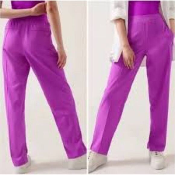 Athleta Brooklyn Heights Vienna Slim Pants Jazzy Purple Size 6 NWT - Picture 1 of 9
